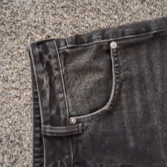 AllSaints Lexi Washed Black Denim Shorts NEW NO TAGS SZ 30 - Picture 6 of 7